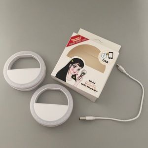 TWO EUC selfie clip on ring lights iPhone/laptop